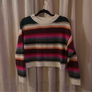 Donating 9/10 Y2K cropped stripe sweater